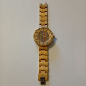 Earth Khaki Wood Casual Eco-Friendly Women's Boho Watch Multi-Color Dial
